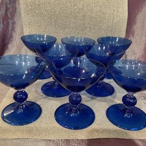 Navy blue cocktail glasses